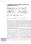 Redox control of plant energy metabolism
