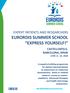 EURORDIS SUMMER SCHOOL EXPRESS YOURSELF!