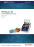 PCR Starter Kit. For 96-well blocks, 0.2 ml USER GUIDE USER GUIDE. Part. No. A24829 Revison B