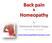 Back pain. Homeopathy