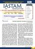 IASTAM PRE NOTE. NEWSLETTER *Vol : III *Issue : 2 *January 2019 (Monthly) *Price : Rs. 6/- *Page 8 *Pune. Communiqué