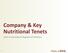 Company & Key Nutritional Tenets. when presenting to Registered Dietitians