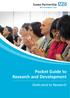 Pocket Guide to Research and Development. Dedicated to Research