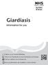 Giardiasis. Information for you. Follow us on Find us on Facebook at   Visit our website: