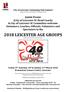 2018 LEICESTER AGE GROUPS Under ASA Law & ASA Technical Rules