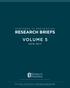 RESEARCH BRIEFS VOLUME 5
