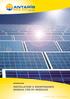 ANTARIS SOLAR INSTALLATION & MAINTENANCE MANUAL FOR PV MODULES LIVING BY THE SUN!