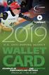 U.S. ANTI-DOPING AGENCY WALLET CARD EXAMPLES OF PROHIBITED AND PERMITTED SUBSTANCES AND METHODS. Effective Jan. 1 Dec. 31, 2019