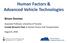 Human Factors & Advanced Vehicle Technologies