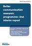 Better communication research programme: 2nd interim report