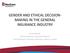 GENDER AND ETHICAL DECISION- MAKING IN THE GENERAL INSURANCE INDUSTRY