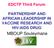 EDCTP Third Forum PARTNERSHIP AND AFRICAN LEADERSHIP IN VACCINE RESEARCH AND HIV/AIDS DRUG. MBOUP Souleymane