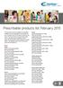 Prescribable products list February 2015
