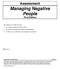 Managing Negative People First Edition