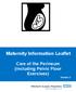 Maternity Information Leaflet. Care of the Perineum (including Pelvic Floor Exercises) Version 2