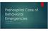 Prehospital Care of Behavioral Emergencies KARL SPORER, MD ALAMEDA COUNTY EMS AGENCY