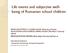 Life events and subjective wellbeing of Romanian school children