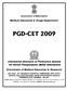 Government of Maharashtra. Medical Education & Drugs Department PGD-CET 2009