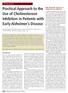 Practical Approach to the Use of Cholinesterase Inhibitors in Patients with Early Alzheimer s Disease