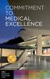 COMMITMENT TO MEDICAL EXCELLENCE
