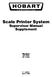 Scale Printer System. Supervisor Manual Supplement. Models SP 1500 SP 21500