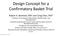 Design Concept for a Confirmatory Basket Trial