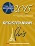 PARIS HOTEL & CASINO LAS VEGAS, NEVADA APRIL 21-23, 2015 (Show Days April 22-23) REGISTER NOW!