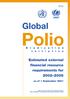 Global Polio. Estimated external financial resource requirements for as of 1 September WHO/Polio/01.05 DISTR.