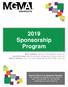 2019 Sponsorship Program