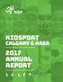 KIDSPORT CALGARY & AREA 2017 ANNUAL REPORT