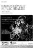 PUBLIC HEALTH EUROPEAN JOURNAL OF SUPPLEMENT 4TH EUROPEAN PUBLIC HEALTH CONFERENCE. Volume 21 Supplement 1