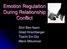 Emotion Regulation During Relationship Conflict. Shiri Ben-Naim Gilad Hirschberger Tsachi Ein-Dor Mario Mikulincer