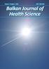 Balkan Journal of Health Science