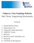 Tobacco- Free Funding Policies Part Three: Supporting Documents