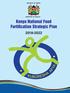 Kenya National Food Fortification Strategic Plan :