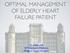 OPTIMAL MANAGEMENT OF ELDERLY HEART FAILURE PATIENT. Dr Eilidh Hill ST7 Geriatric Medicine Glasgow Royal Infirmary