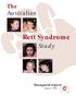 The. Australian. Rett Syndrome. Study. Inaugural report