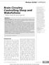 Brain Circuitry Controlling Sleep and Wakefulness Richard L. Horner, PhD; John H. Peever, PhD