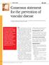 Consensus statement for the prevention of vascular disease