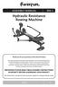 Hydraulic Resistance Rowing Machine
