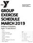 GROUP EXERCISE SCHEDULE MARCH 2019