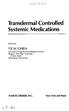 Transdermal Controlled Systemic Medications