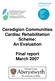 Ceredigion Communities Cardiac Rehabilitation Scheme: An Evaluation