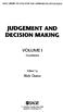 JUDGEMENT AND DECISION MAKING