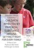 CHILDREN AFFECTED BY PARENTAL SUBSTANCE MISUSE: GETTING IT RIGHT FOR EVERY FAMILY. Substance Misuse Conference
