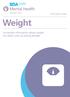 Information Sheet. Weight. Accessible information about weight for adults with an eating disorder