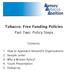 Tobacco- Free Funding Policies Part Two: Policy Steps