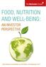 FOOD, NUTRITION AND WELL-BEING: AN INVESTOR PERSPECTIVE