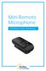 Mini Remote Microphone OPERATIONS MANUAL