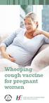 Whooping cough vaccine for pregnant women